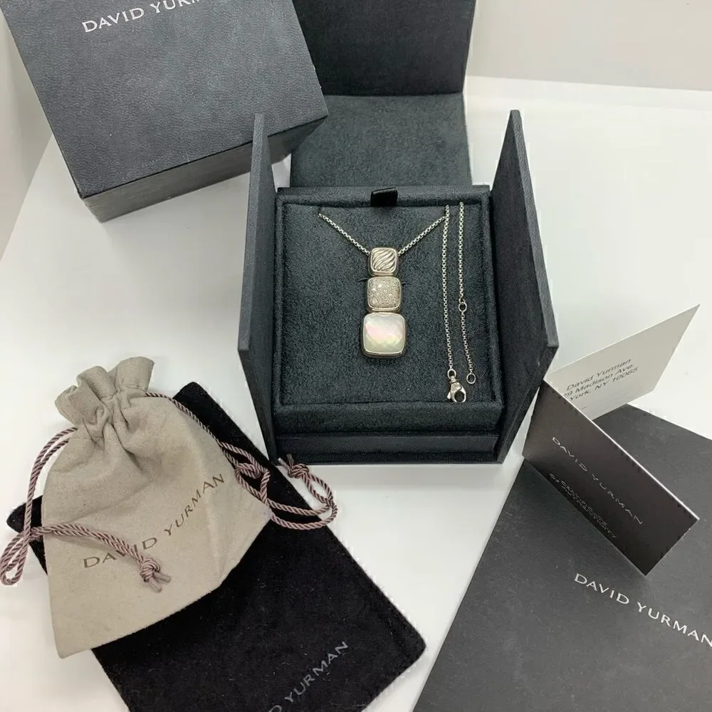 David Yurman Sterling Silver Chicklet Necklace